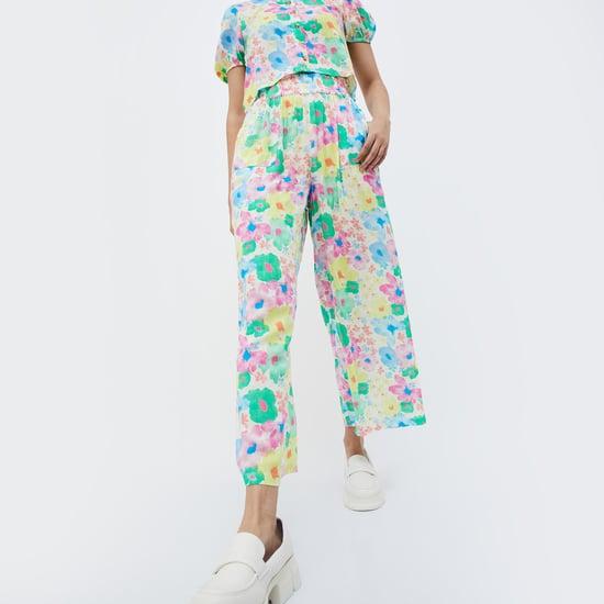 ginger women floral printed trousers
