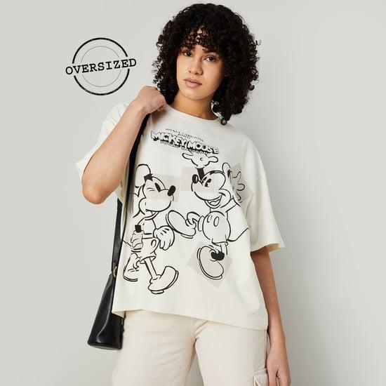 ginger women mickey mouse print oversized t-shirt