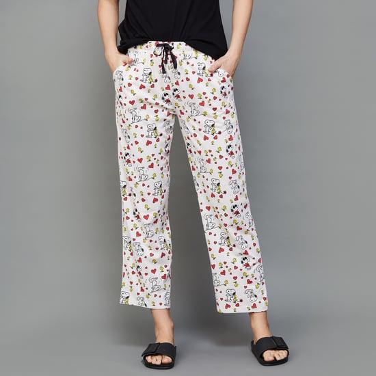 ginger women printed elasticated pyjama pants