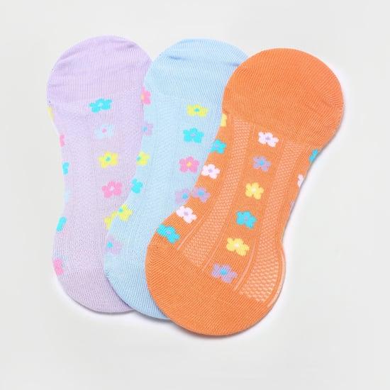 ginger women printed no-show socks - set of 3