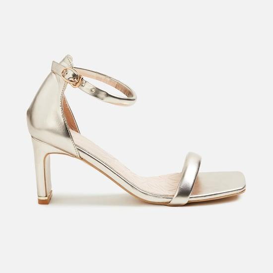 ginger women solid ankle-strap block heel sandals