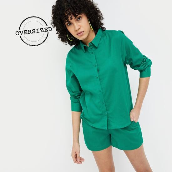 ginger women solid casual shirt