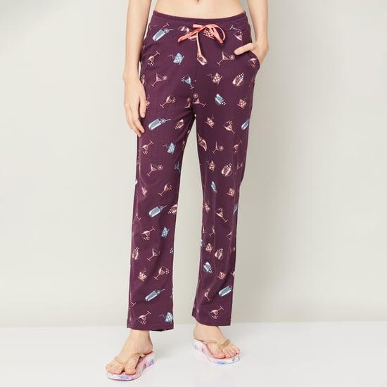 ginger women solid elasticated pyjama pants