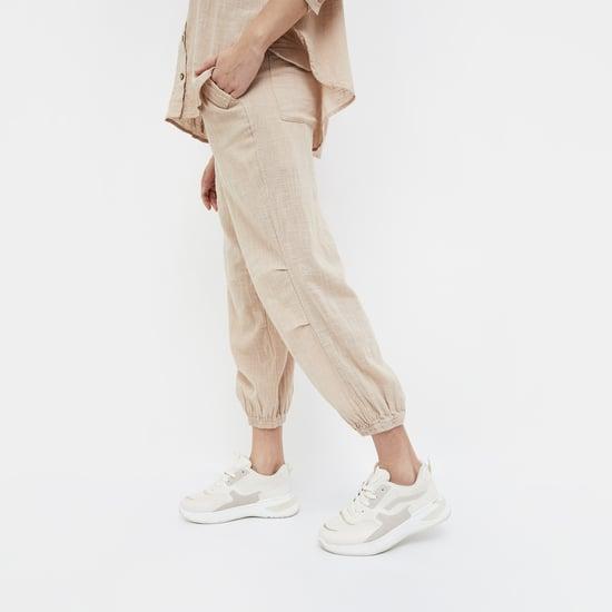 ginger women solid jogger trousers