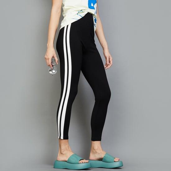ginger women solid pant with side panel