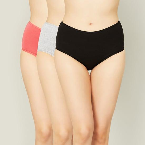 ginger women solid panties - pack of 3