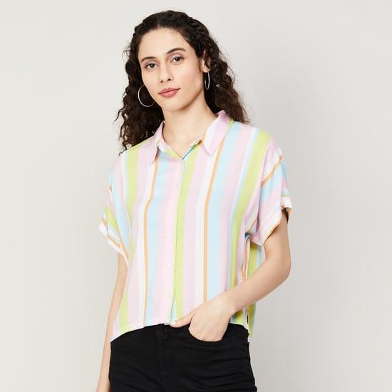 ginger women striped casual shirt