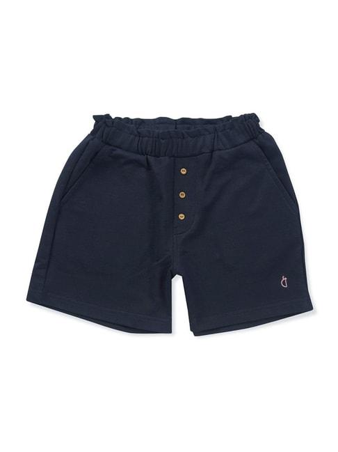 gini & jony kids navy cotton regular fit shorts