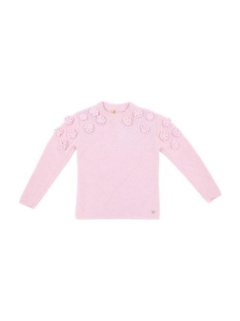 gini & jony kids pink applique sweater