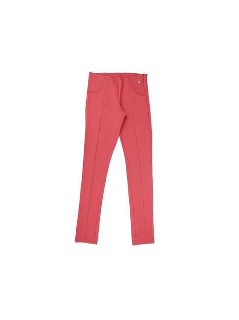 gini & jony kids pink solid trousers
