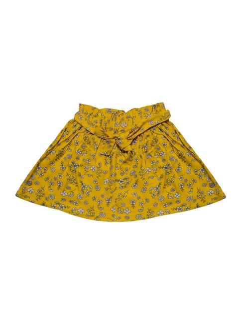 gini & jony kids yellow floral print skirt
