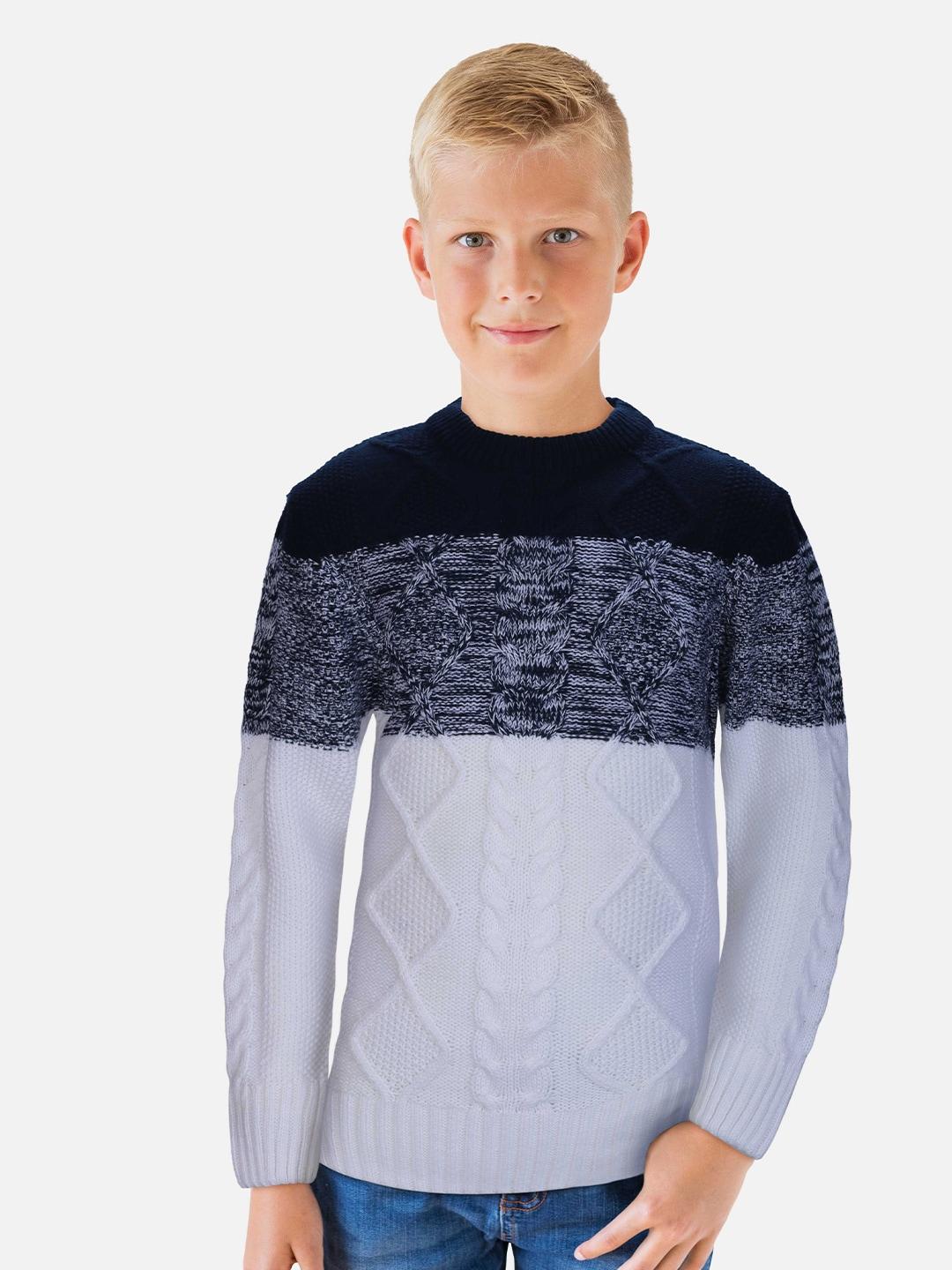 gini and jony boys cable knit wool pullover