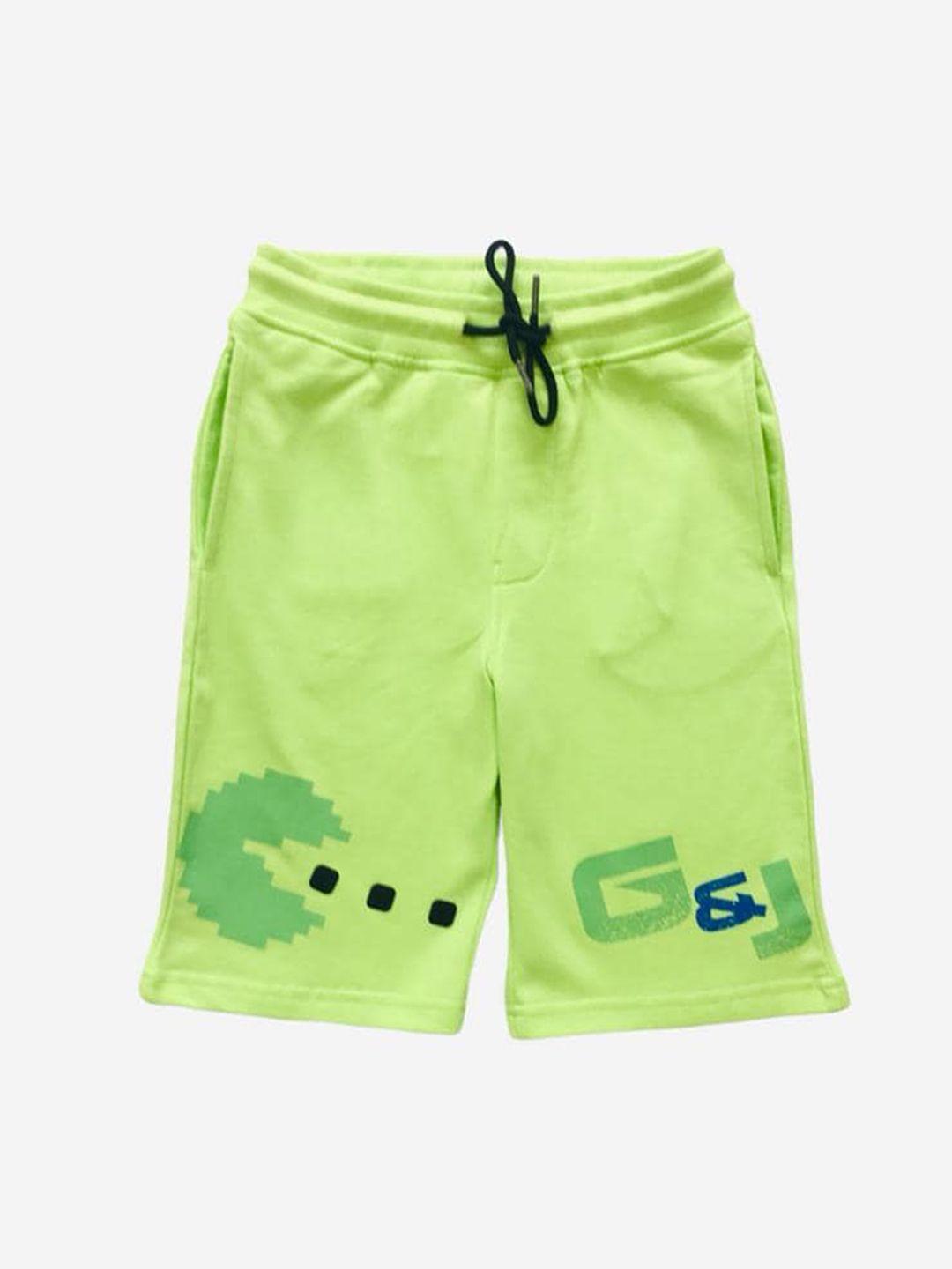 gini and jony boys fluorescent green printed outdoor shorts