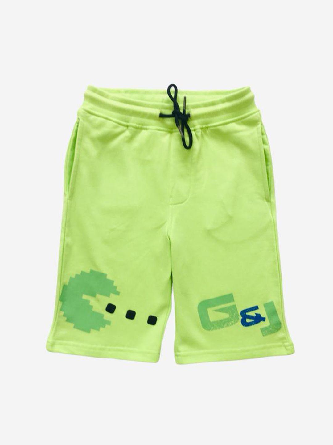gini and jony boys green printed sports shorts