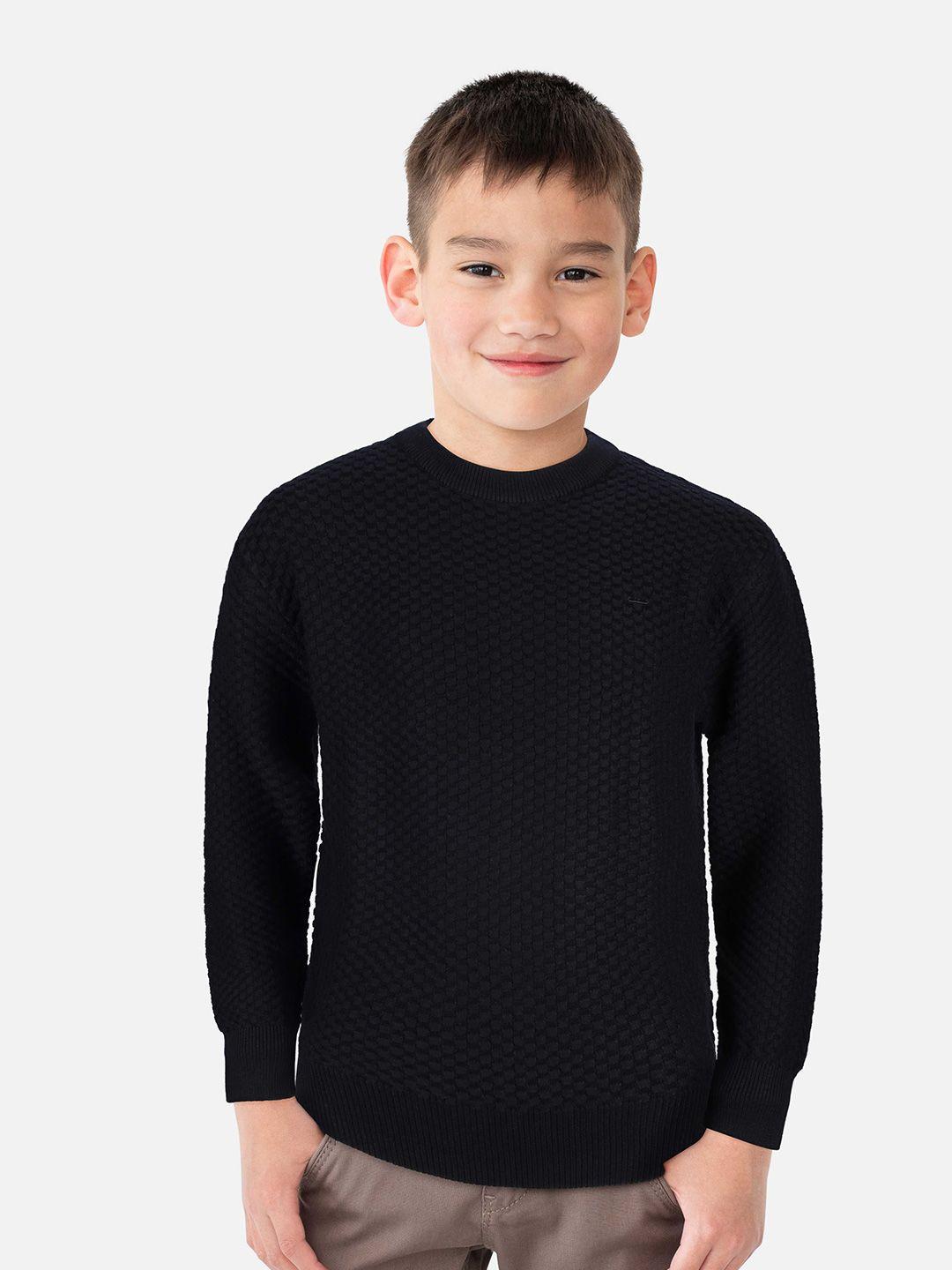 gini and jony boys self design ribbed pullover sweaters
