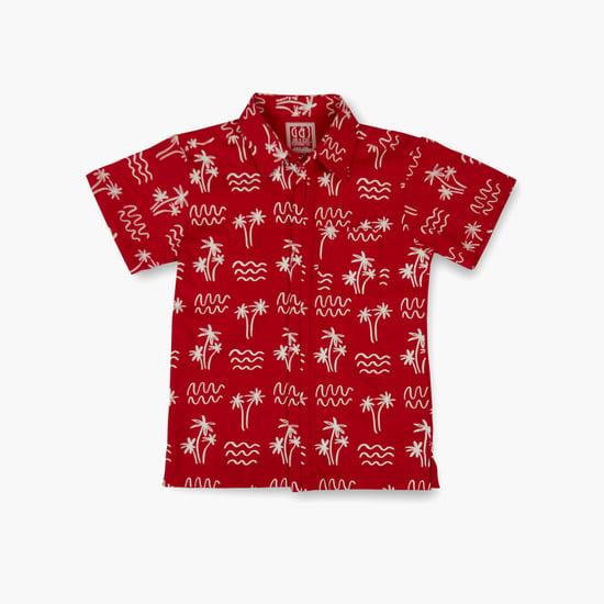 gini & jony boys printed regular fit shirt