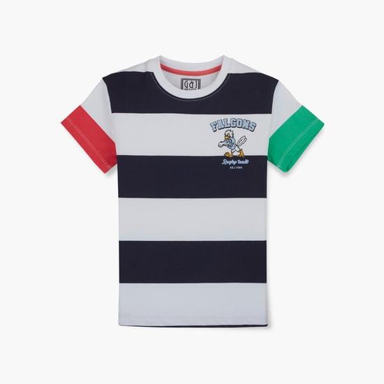 gini & jony boys striped regular fit t-shirt