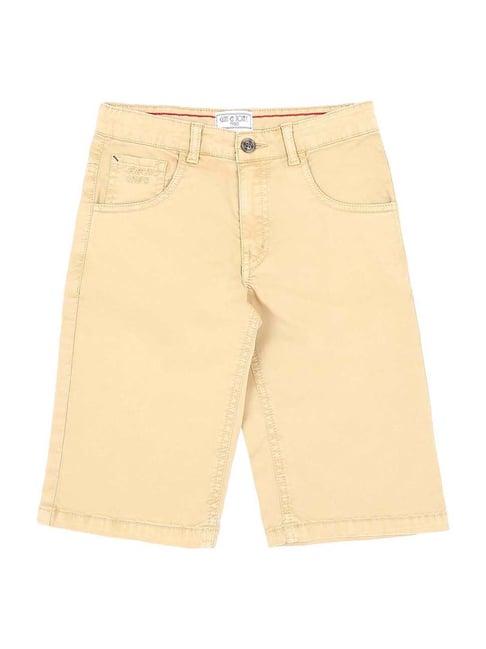 gini & jony kids beige cotton bermudas