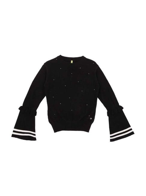 gini & jony kids black embellished sweater