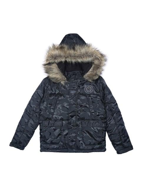 gini & jony kids black printed jacket