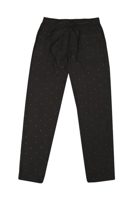 gini & jony kids black printed trousers