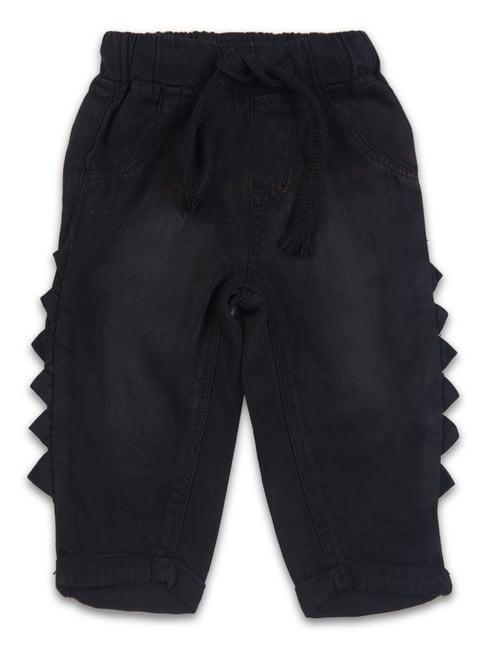 gini & jony kids black solid jeans