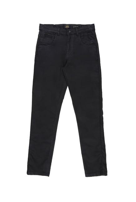 gini & jony kids black solid jeans