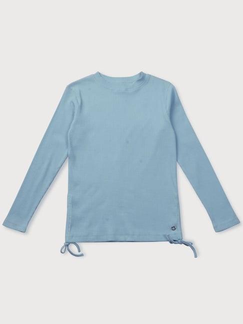 gini & jony kids blue cotton full sleeves top