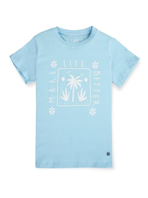 gini & jony kids blue printed top