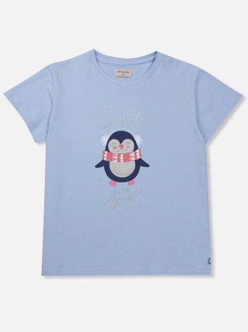 gini & jony kids blue printed top