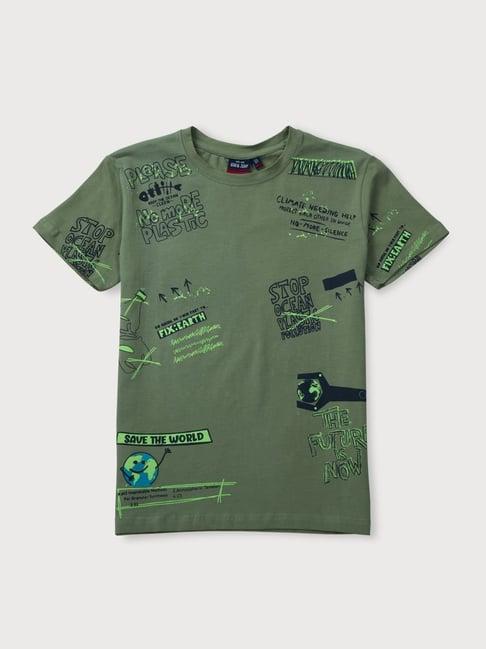 gini & jony kids green cotton t-shirt