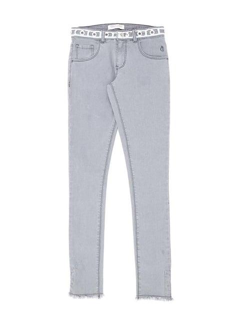 gini & jony kids grey cotton mid rise jeans