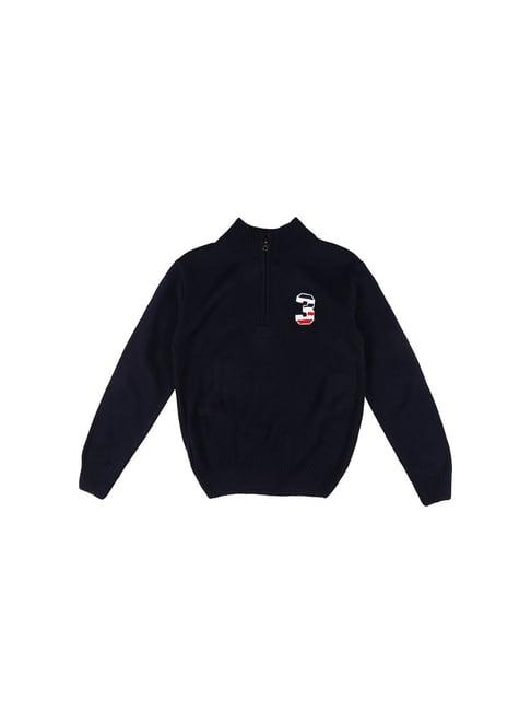 gini & jony kids navy solid sweater