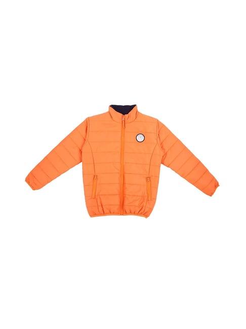 gini & jony kids orange quilted jacket