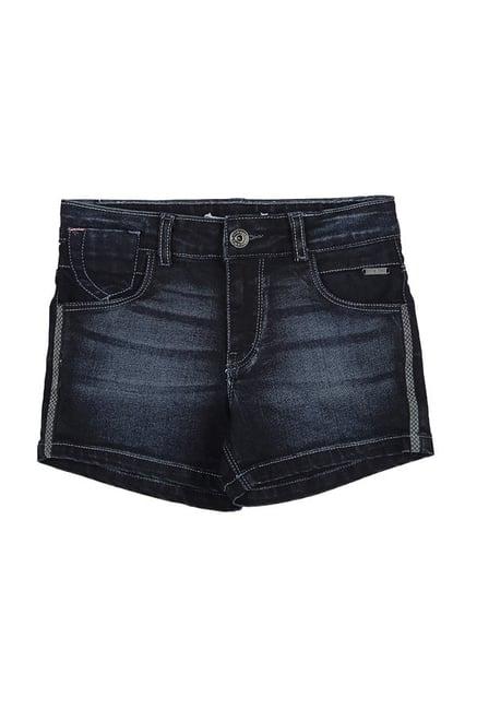 gini & jony kids palm tree dark blue solid shorts