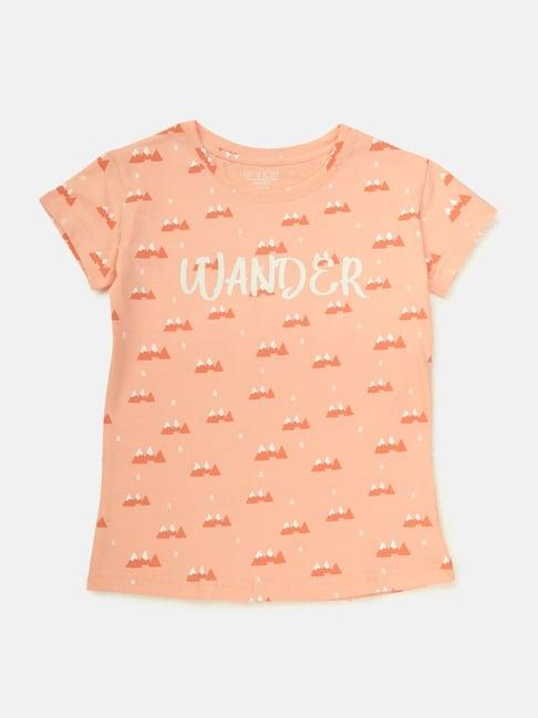 gini & jony kids peach printed top