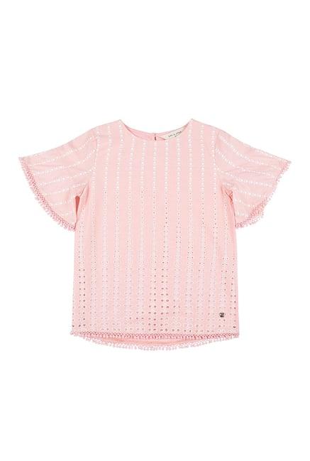gini & jony kids pink embroidery top