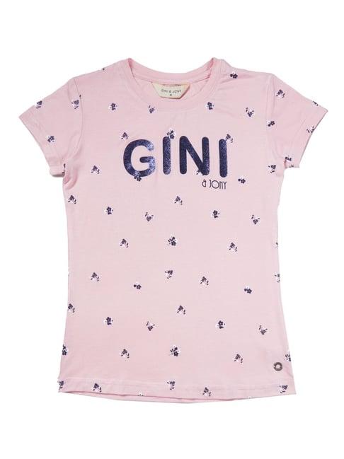 gini & jony kids pink printed top