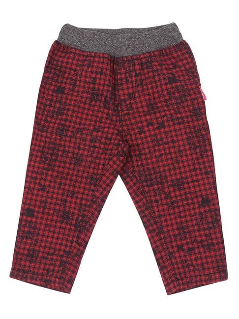 gini & jony kids red checks trousers