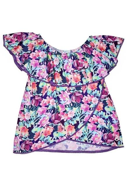 gini & jony kids violet printed top