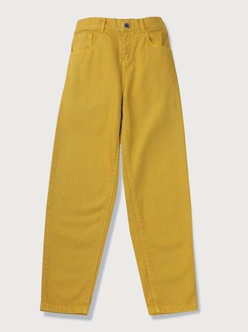 gini & jony kids yellow regular fit jeans
