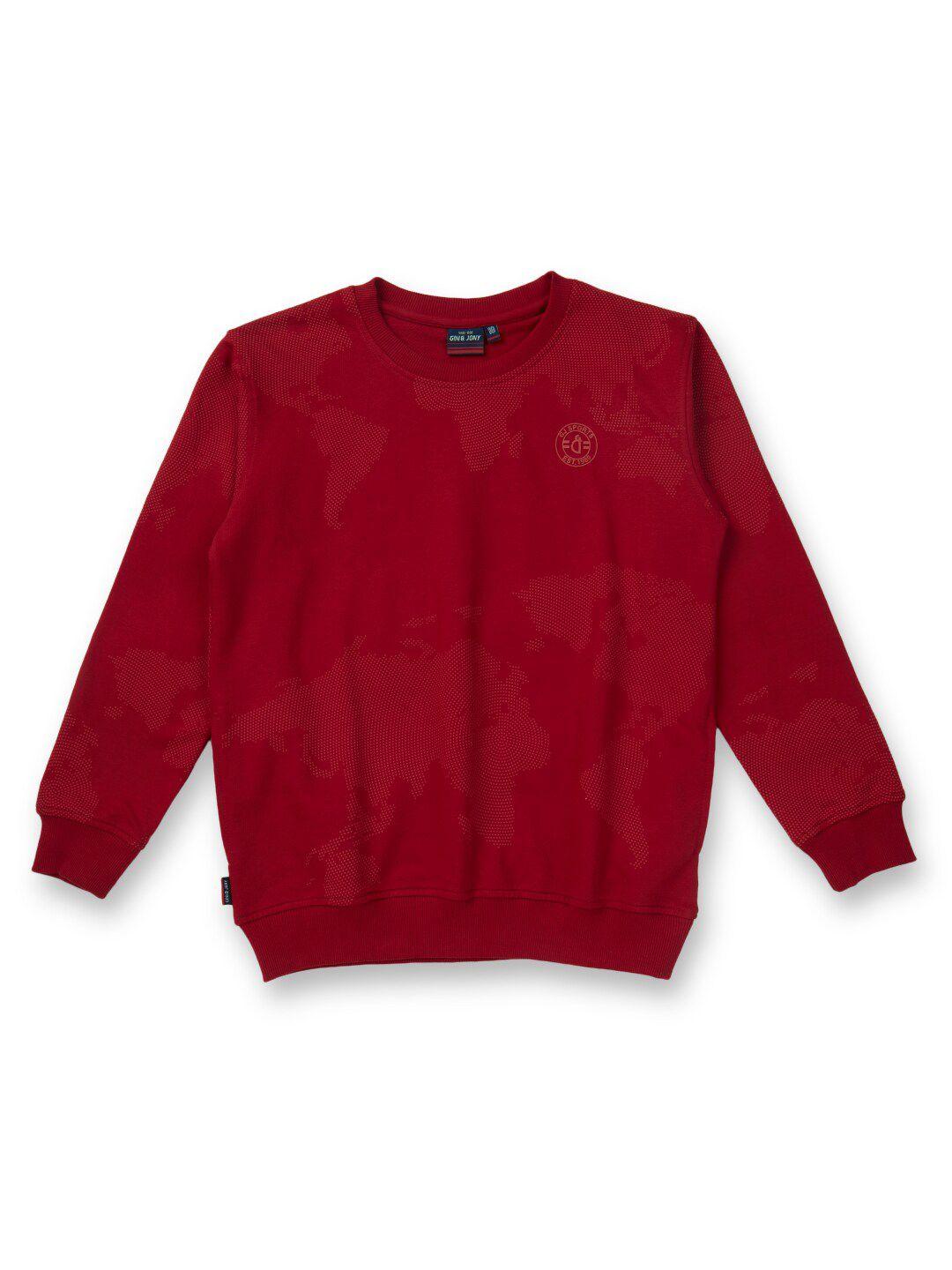 gini and jony boys abstract printed fleece sweatshirt