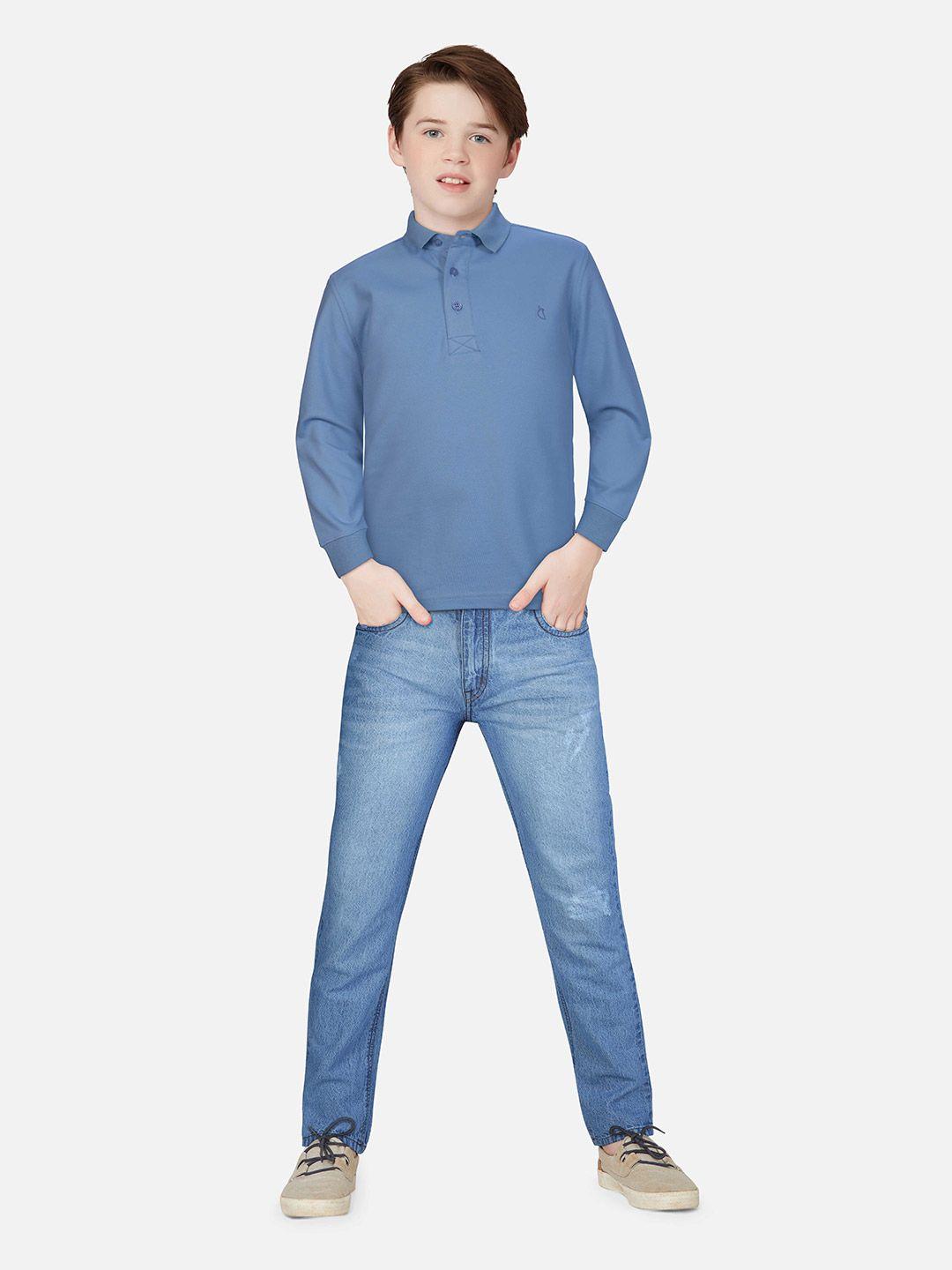 gini and jony boys blue high neck t-shirt