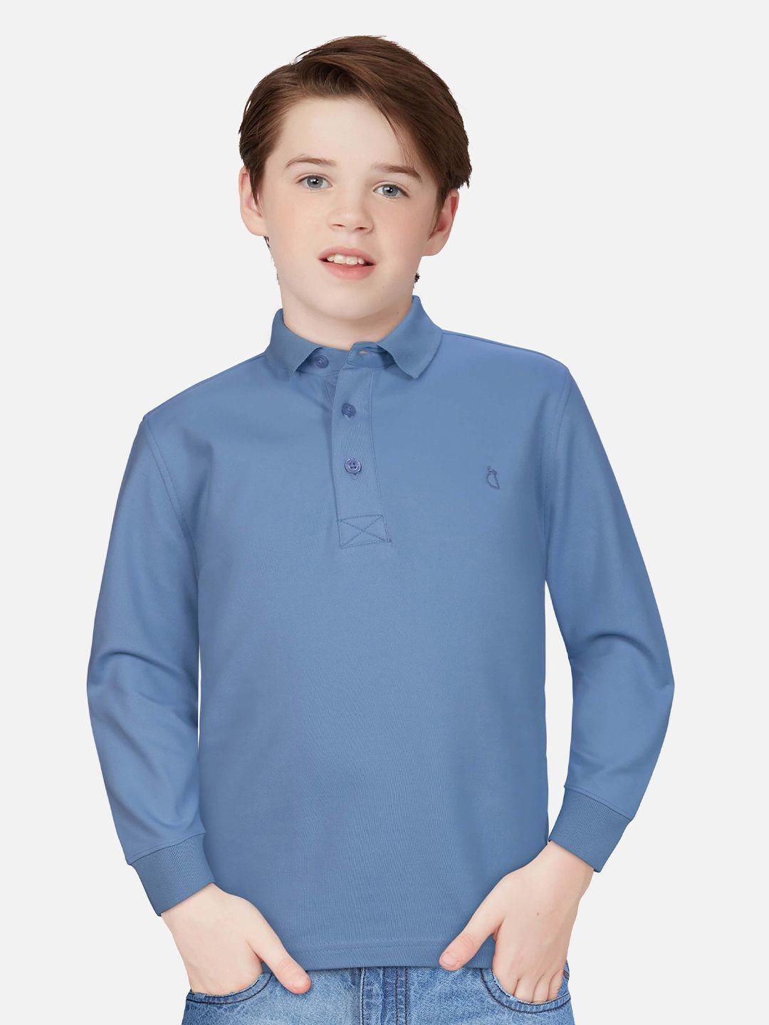 gini and jony boys blue polo collar t-shirt