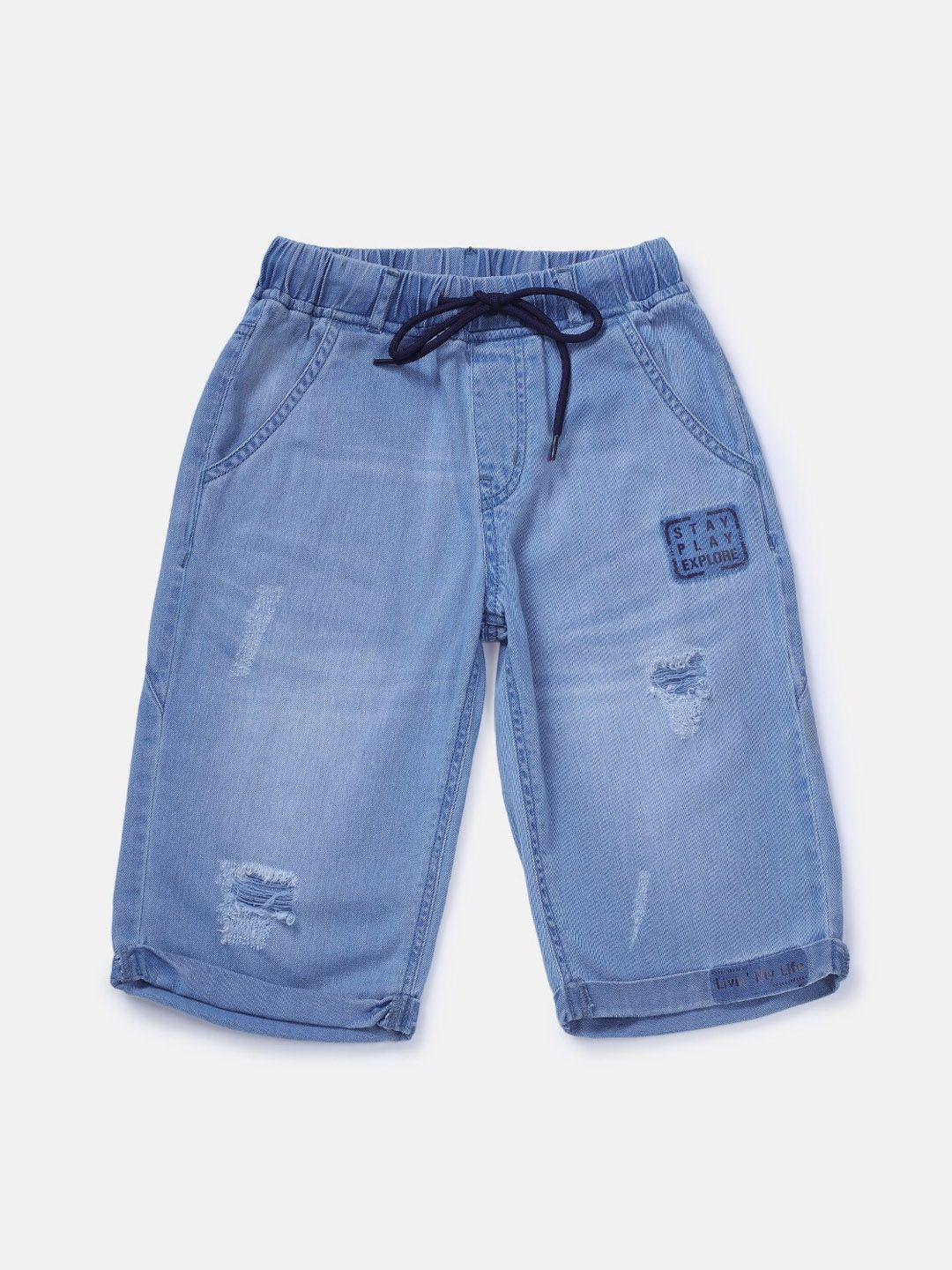 gini and jony boys blue washed denim outdoor shorts