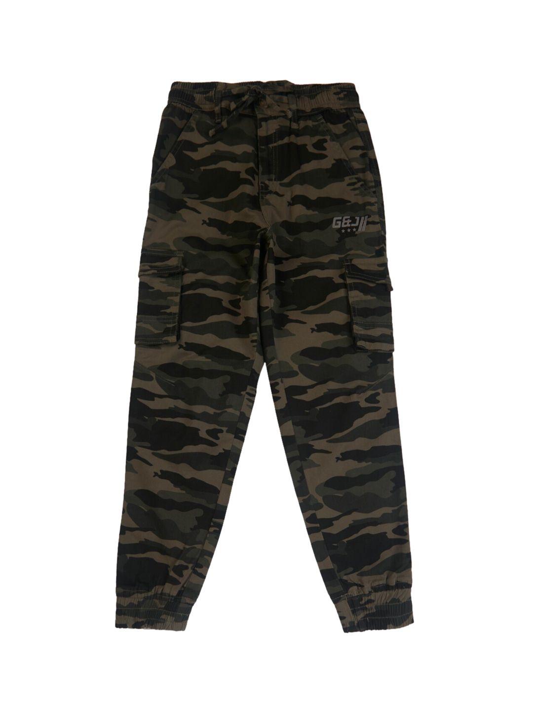 gini and jony boys camouflage printed cargos cotton trousers