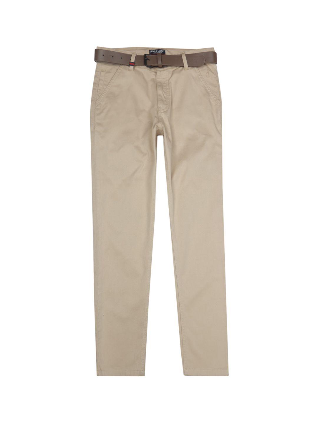 gini and jony boys cotton regular fit chinos trousers