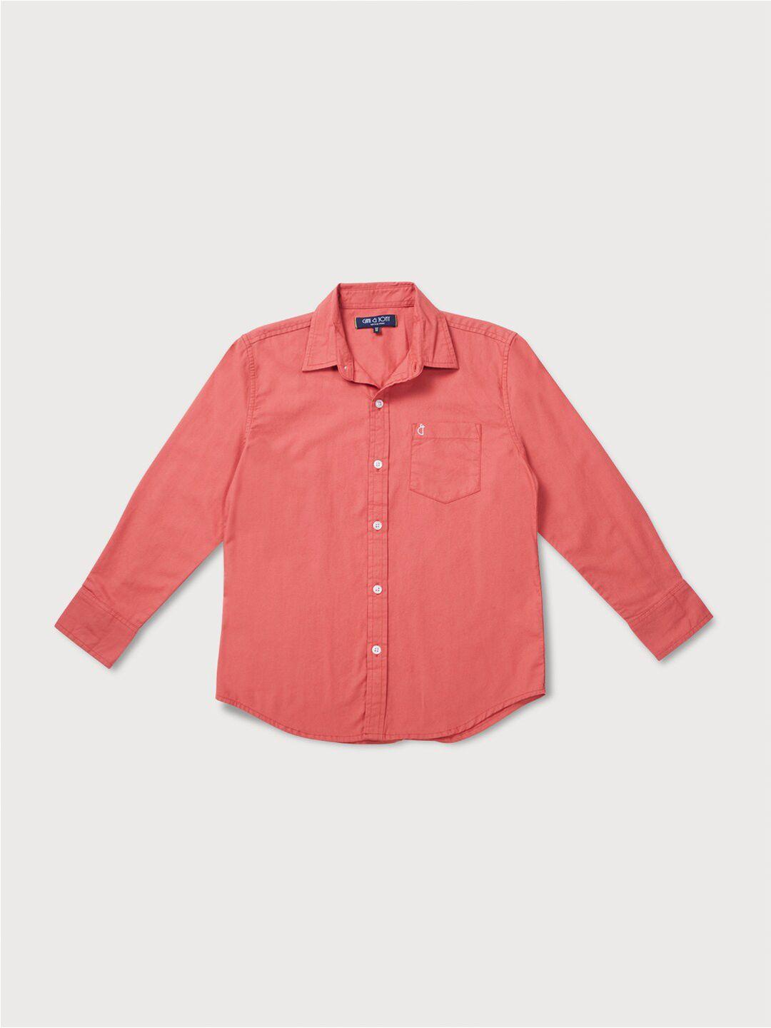 gini and jony boys cotton solid casual shirt