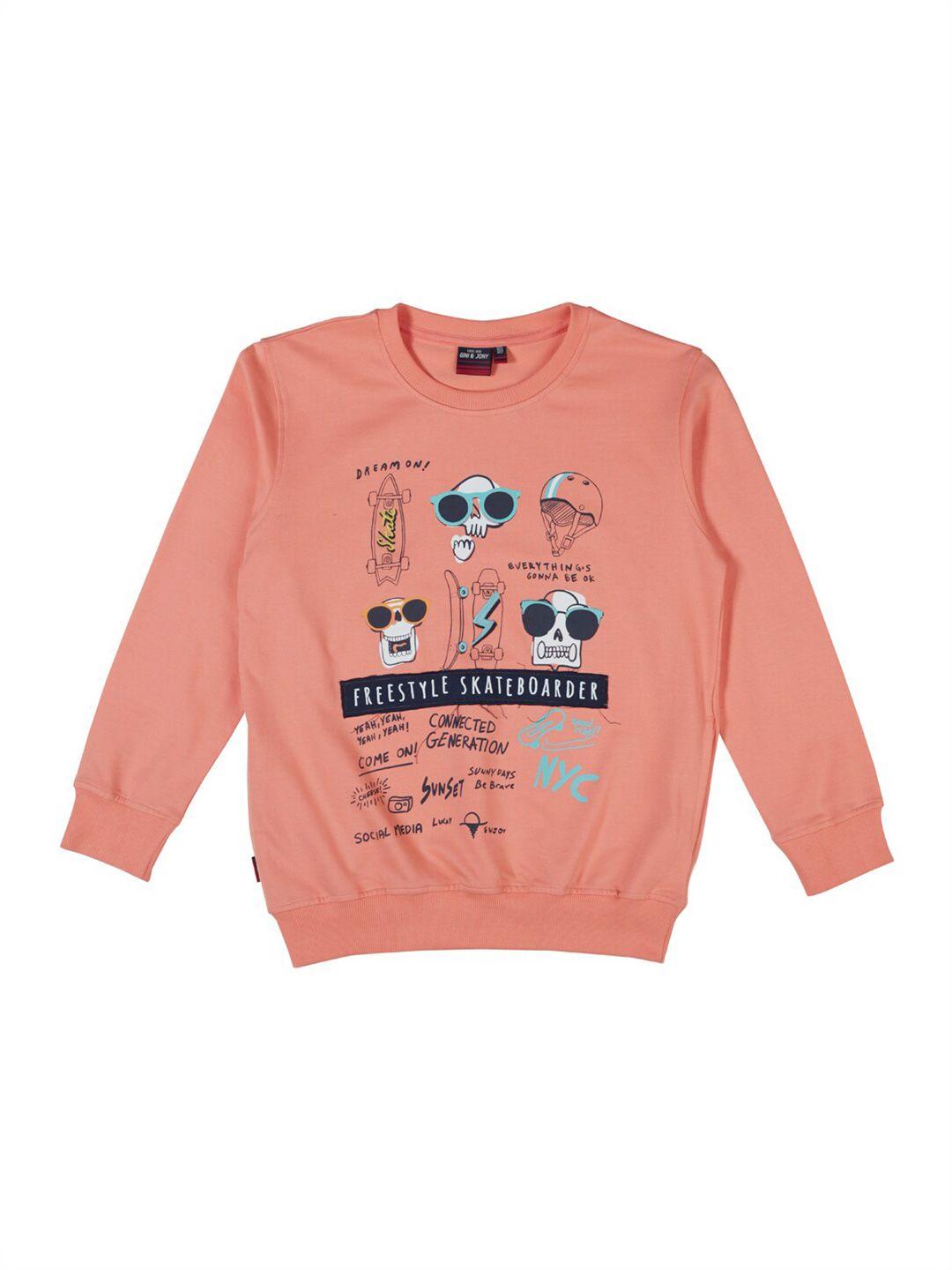 gini and jony boys fleece printed sweatshirt