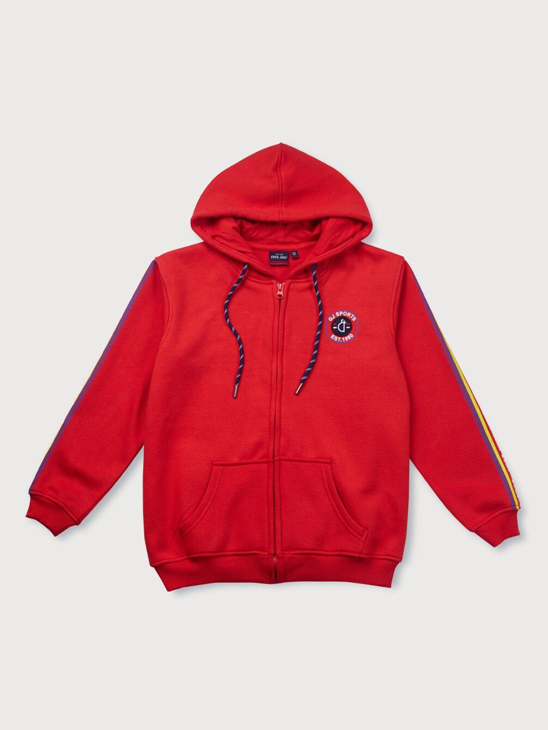 gini and jony boys hooded front open sweaters